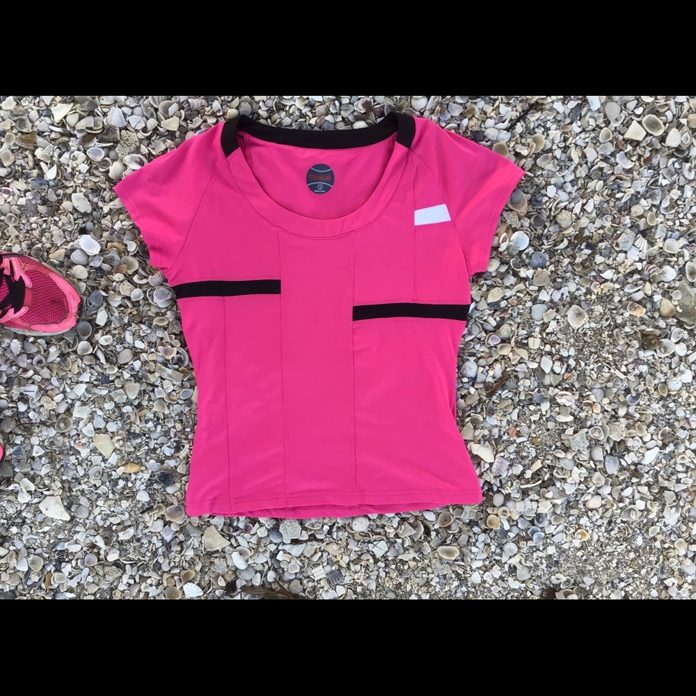 Pink golf shirt